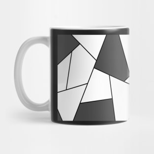 Geometric abstract - gray and white. Mug